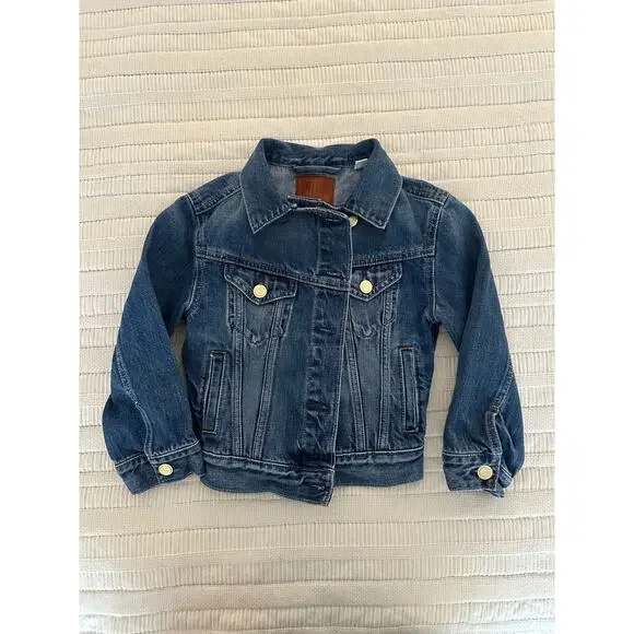 Gap x Cult Gaia Girls' M (8) Asymmetrical Denim Jacket